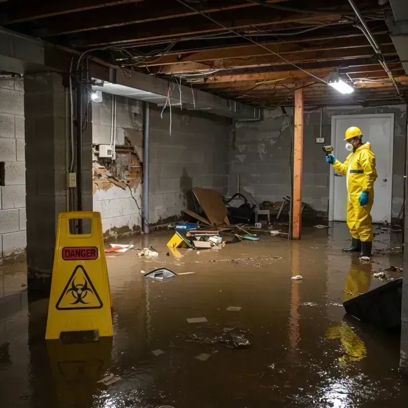 Flooded Basement Electrical Hazard in Wright City, MO Property